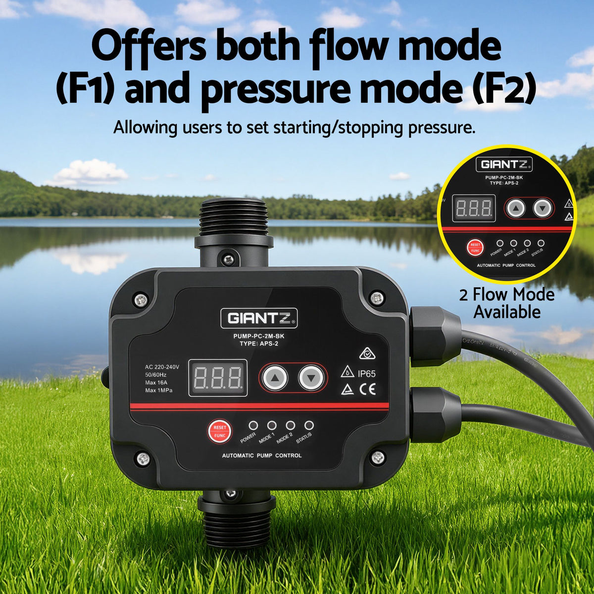 Giantz 6-Stage Water Pump Auto Controller Farm Irrigation Stainless Max. 2500W