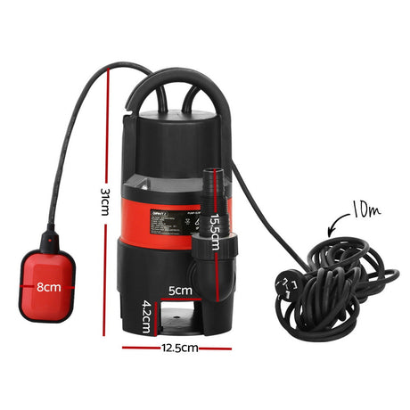 Giantz Garden Submersible Pump 550W Dirty Water Bore Tank Well Steel Sewerage