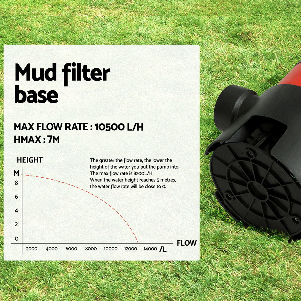 Giantz Garden Submersible Pump 550W Dirty Water Bore Tank Well Steel Sewerage