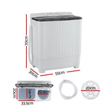 Devanti Portable Washing Machine Twin Tub 4.5KG