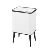 Cefito 36L Rubbish Bin Dual Compartment Kitchen Waste Bin Removable Legs White