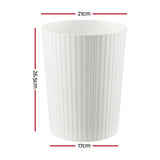 Cefito 8L Open Top Rubbish Bins Waste Bin Trash Can Storage Dustbin White