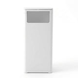 Cefito 30L Commercial Trash Can with Lid Front Push Flap Rubbish Bin White