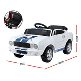 Kids Electric Ride On Car Licensed GT350 Outdoor Toys Cars Music Remote White