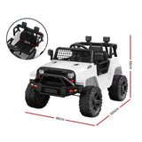 Rigo Kids Electric Ride On Car Jeep Toy Cars Remote 12V White