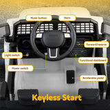 Rigo Kids Electric Ride On Car Jeep Toy Cars Remote 12V White