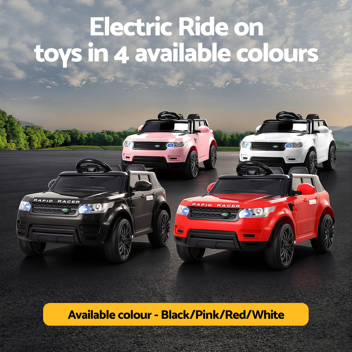 Rigo Ride On Car Kids SUV Remote 12V Car for Kids White