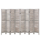 Artiss 8 Panel Room Divider Screen 326x170cm Louver Grey