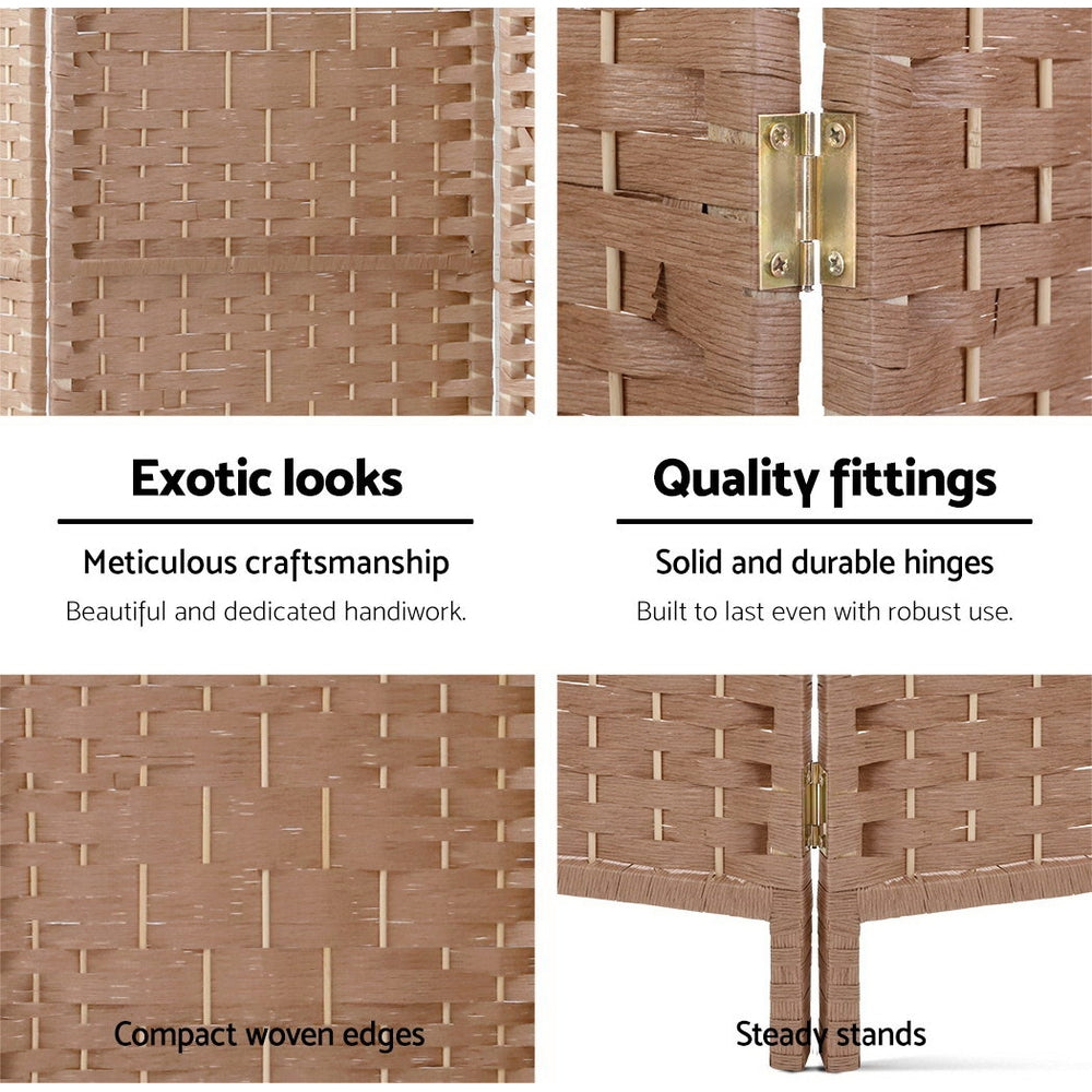 6 panel - Hand Woven Natural Screen