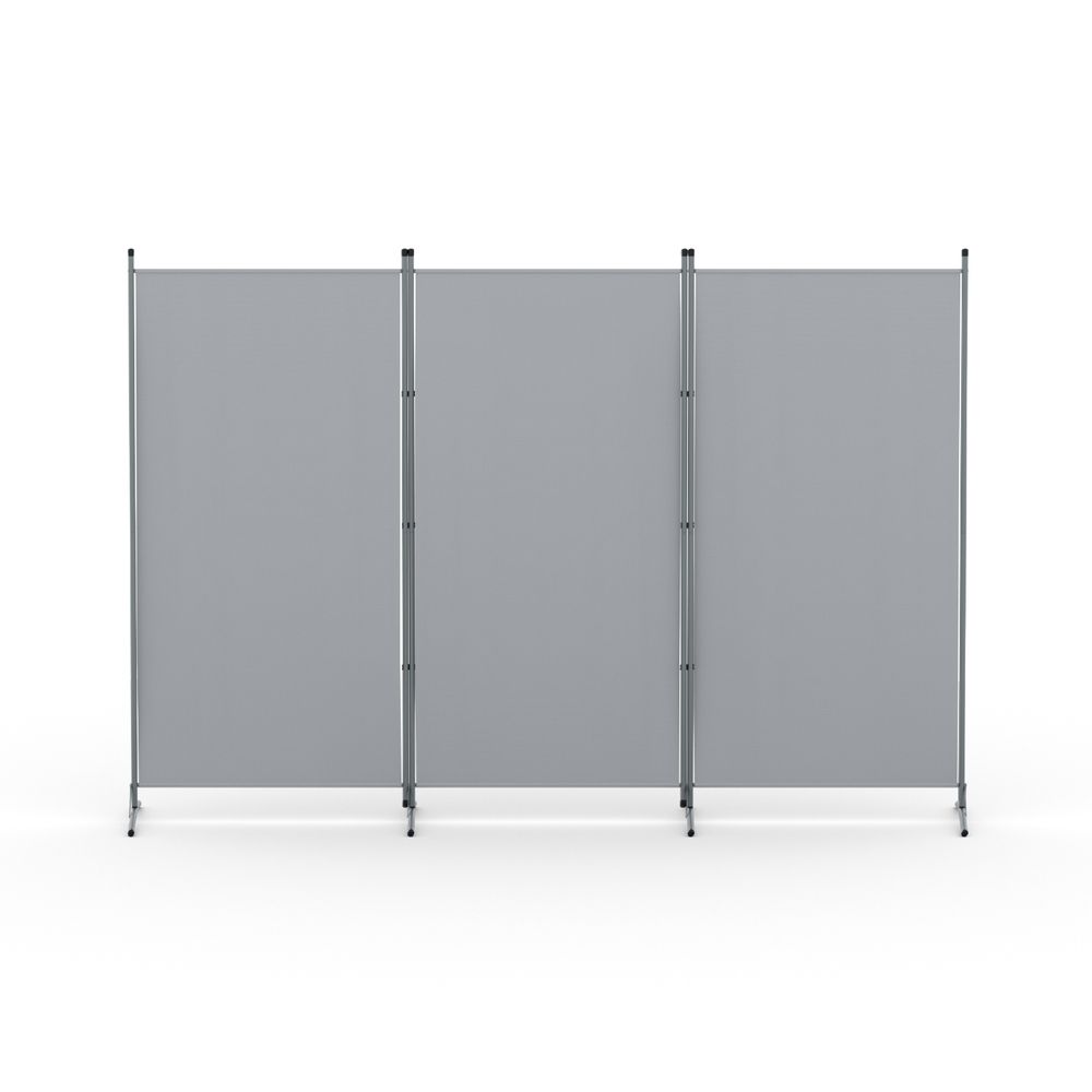 Artiss 3 Panel Room Divider Set of 2 Folding Privacy Screen Fabric Room Separator Partition Grey
