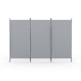 Artiss 3 Panel Room Divider Set of 2 Folding Privacy Screen Fabric Room Separator Partition Grey