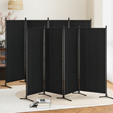 Artiss 4 Panel Room Divider Set of 2 Folding Privacy Screen Fabric Room Separator Partition Black