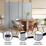 Artiss 4 Panel Room Divider Screen 345x180cm Fabric Grey