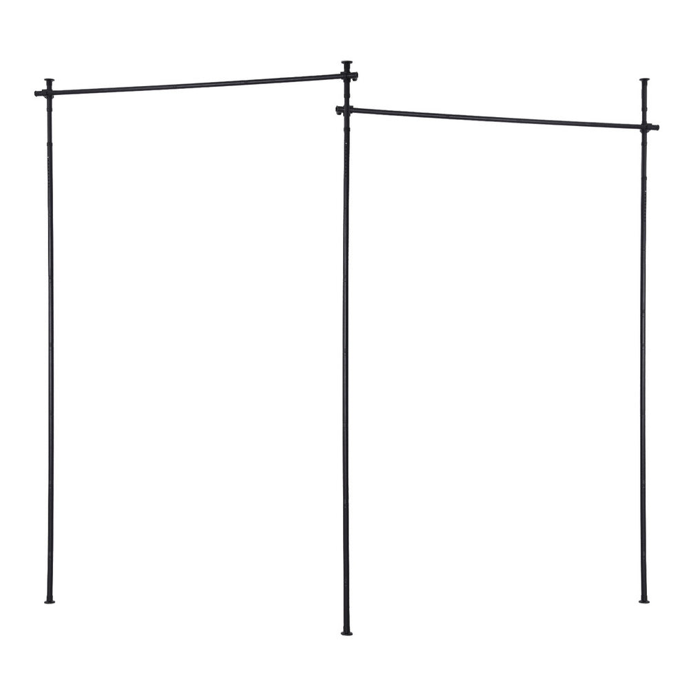 Artiss Room Divider Curtain Rod Extendable Black