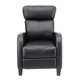 Artiss Massage Recliner Chair Small Recliner Sofa for Adults PU Leather Black