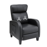 Artiss Massage Recliner Chair Small Recliner Sofa for Adults PU Leather Black