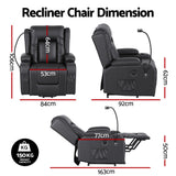 Artiss Power Lift Recliner Chair with Massage and Heat