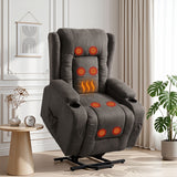 Suede Grey Massage Recliner Chair
