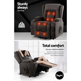 Suede Grey Massage Recliner Chair