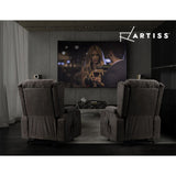 Suede Grey Massage Recliner Chair