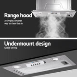 Devanti 520mm Range Hood 52cm Rangehood Stainless Steel