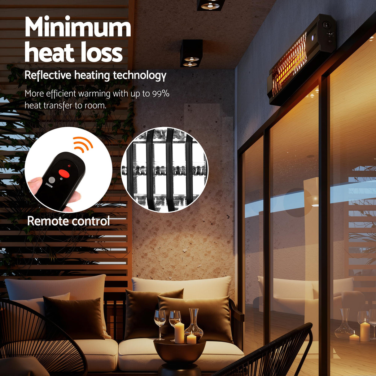 Electric Strip Heater Radiant Heaters 2000W