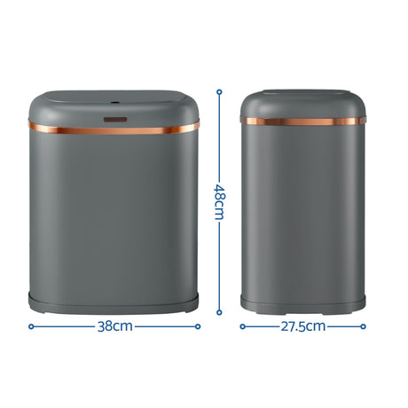 Devanti 38L Motion Sensor Bin Rubbish Automatic Grey
