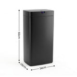 Devanti 45L Motion Sensor Bin Rubbish Automatic Black