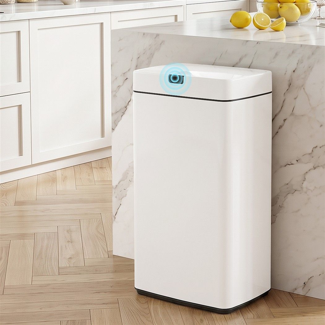 Devanti 45L Motion Sensor Bin Rubbish Automatic White