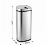 Devanti 50L Motion Sensor Bin Rubbish Automatic Silver