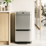Devanti 70L Motion Sensor Bin Pedal Bins Automatic Siver