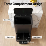Devanti 70L Motion Sensor Bin Pedal Bins Automatic Black