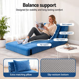 Artiss 2 Pack Folding Sofa Bed Armless Lounger Foam Floor Sofas Futons Couches