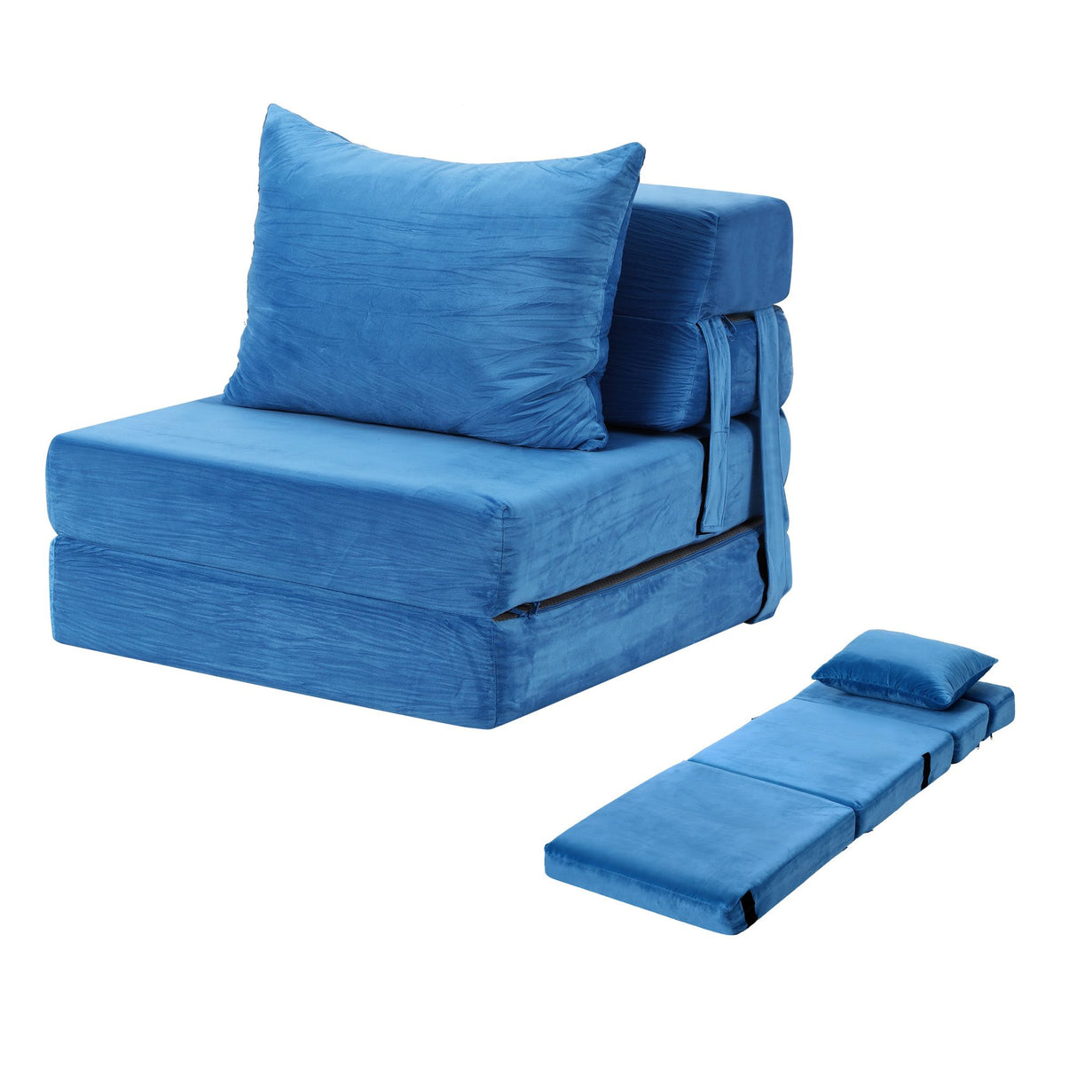 Artiss 2 Pack Folding Sofa Bed Armless Lounger Foam Floor Sofas Futons Couches