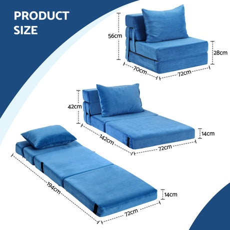Artiss 4 Pack Folding Sofa Bed L-Shaped Modular Floor Sofas Foam Futons Couches