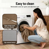 Artiss Folding Sofa Bed Convertible Armless Foam Floor Futon Lounger Couch Brown