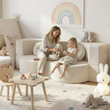 Artiss Folding Sofa Bed Floor Couch 2-in-1 Convertible Futon Loveseat Beige