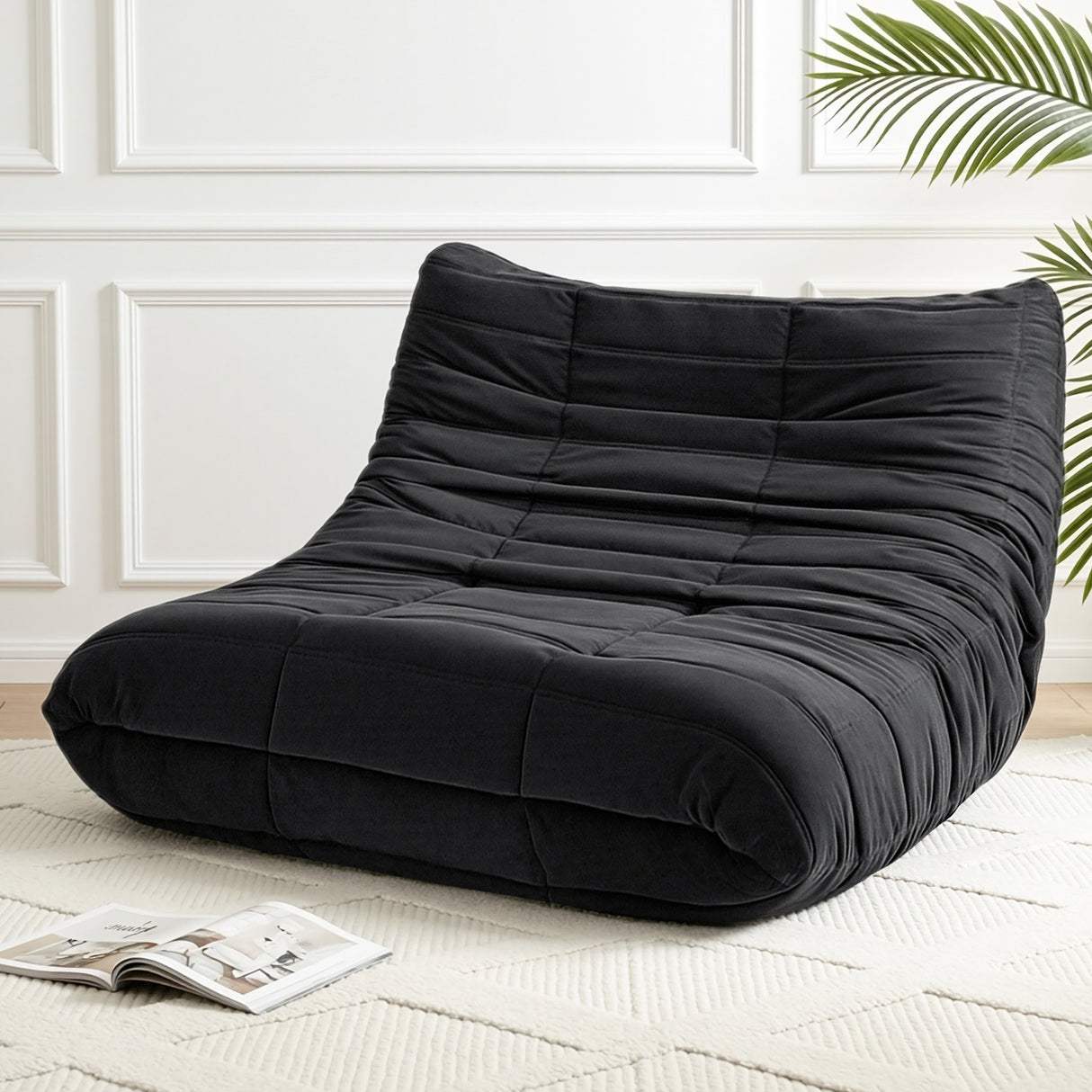 Artiss Lazy Sofa 2 Seaters Accent Caterpillar Chair Floor Couch Armless Lounge