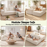 Artiss Modular Sectional Sofa 4-Seater L-Shaped Boneless Sofa Bed Chaise Lounge