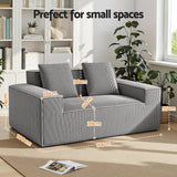 Artiss 2 Seater Sofa Loveseat Sofas Bed Couch No Assembly Corduroy Small Couches Apartement