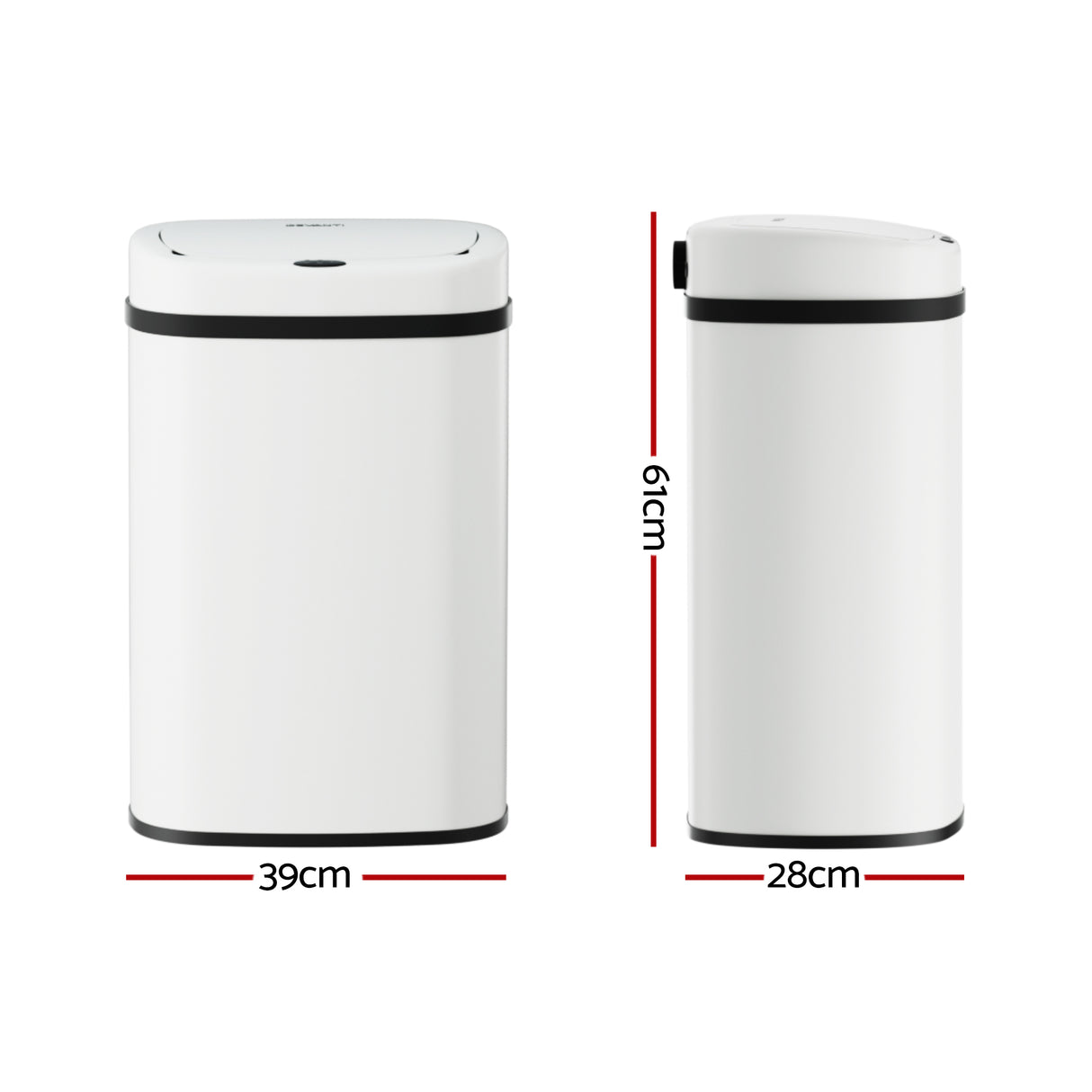 Ember 50L Sensor Bin Motion Rubbish Automatic White