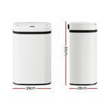 Ember 50L Sensor Bin Motion Rubbish Automatic White