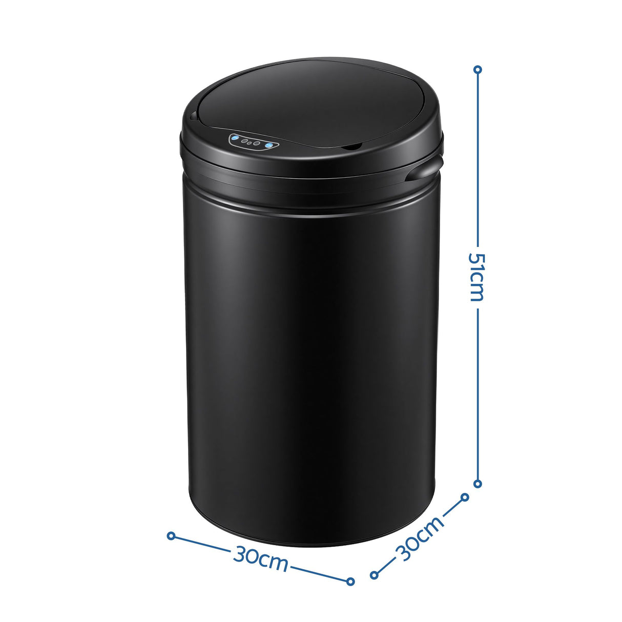 Devanti 30L Sensor Bin Automatic Touchless Trash Can Garbage Rubbish Black