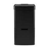 Devanti 72L Sensor Bin Rubbish Bins 4-in-1 Compartment Stainless Steel Trash Can Black
