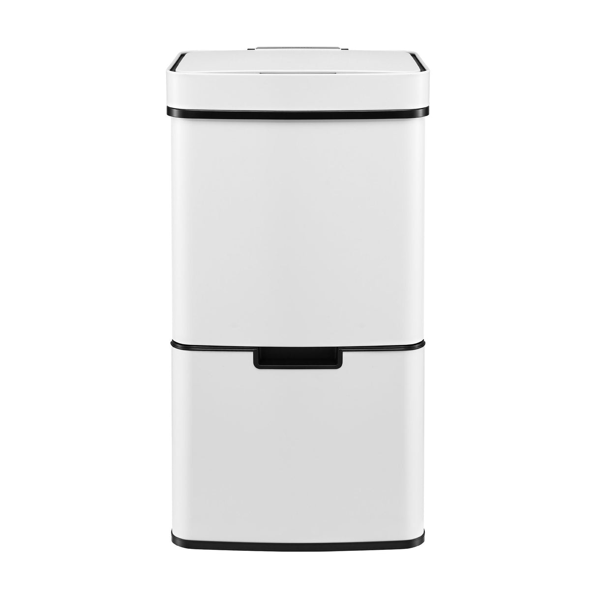 Devanti 72L Sensor Bin Rubbish Bins 4-in-1 Compartment Stainless Steel Trash Can White