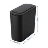 Devanti Automatic Trash Bin with Lid 11L Motion Sensor Kitchen Bin Touchless Garbage Can Modern Black Plastic Slim Rubbish Bin with Liner Holder for Kitchen, Home, Office