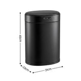 Devanti 20L Automatic Sensor Bin Touchless Rubbish Waste Bin Black Kitchen