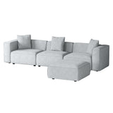 Alvin Modular Sofa Chaise Set 4-Seater Grey