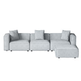 Alvin Modular Sofa Chaise Set 4-Seater Grey