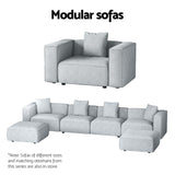 Alvin Modular Sofa Chaise Set 5-Seater Grey